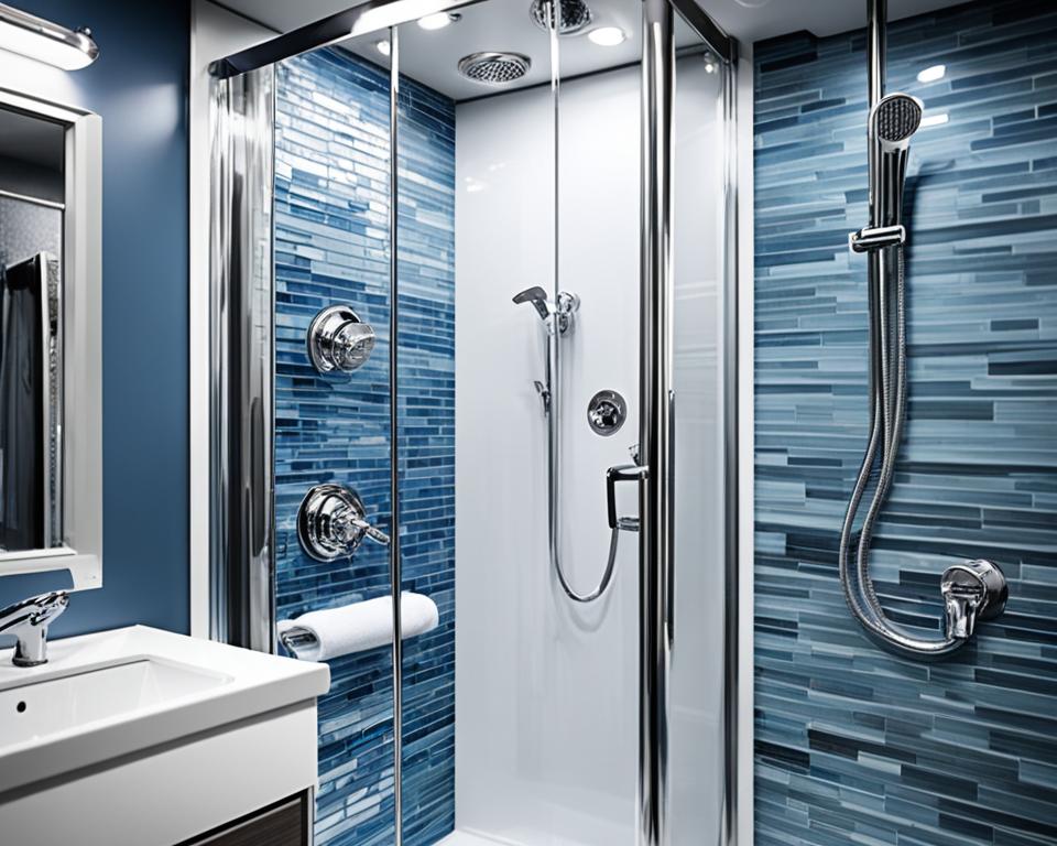 Built-in shower for RV