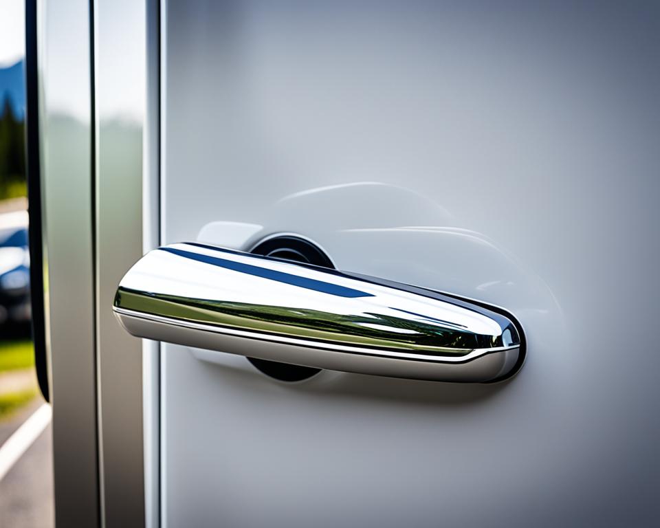 Class C motorhome door handle