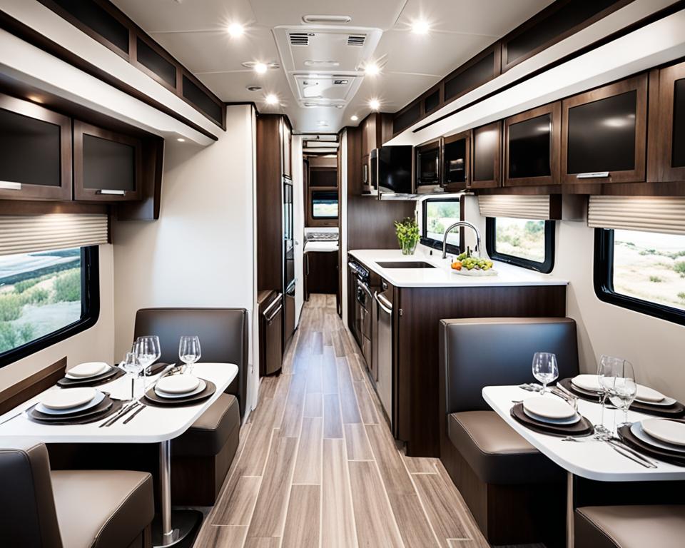 Interior Layout of Newmar Canyon Star Galley and Dining Area