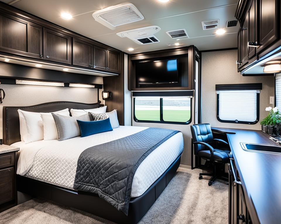 Luxury RV amenities in Tiffin Allegro Red