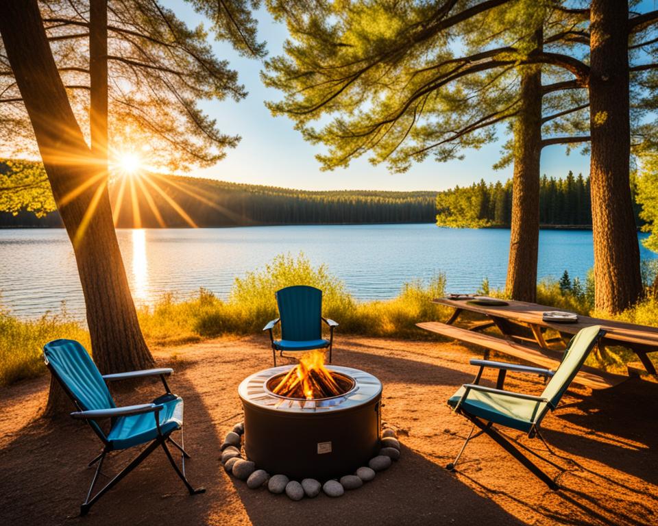 Outdoor living area setup