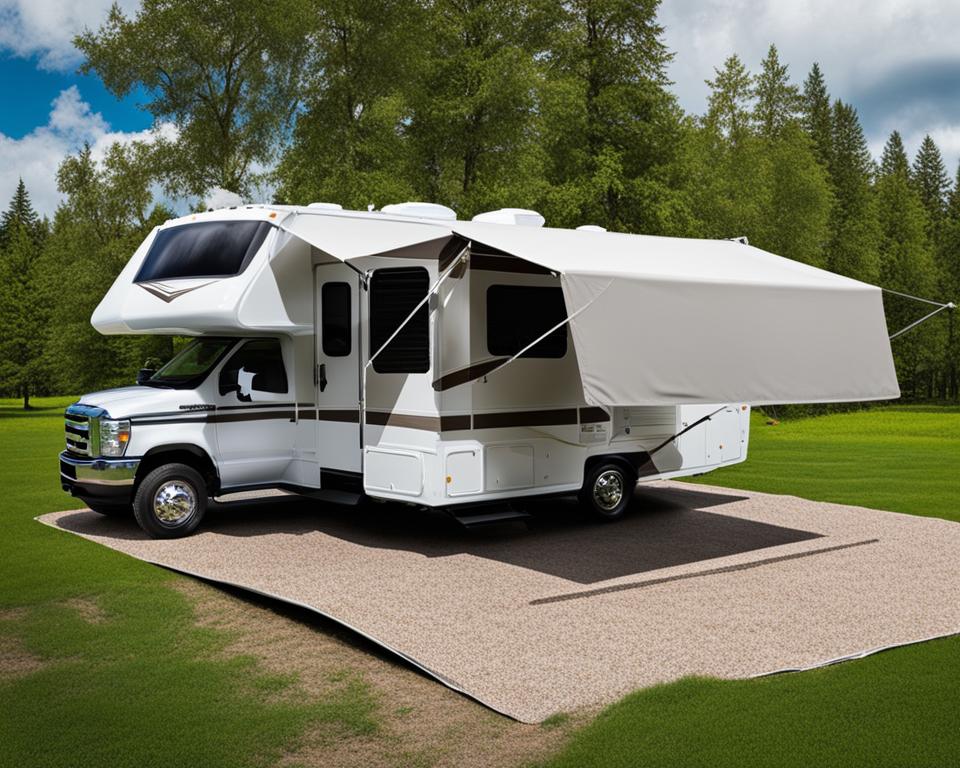 RV awning storage and protection from elements