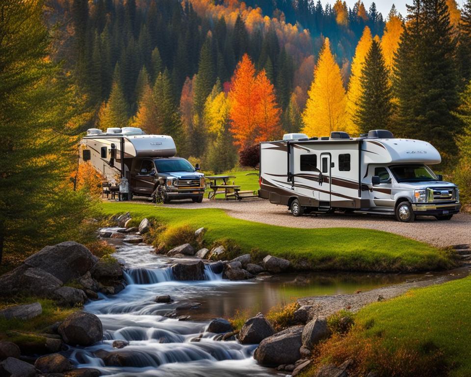 RV camping with full hookups