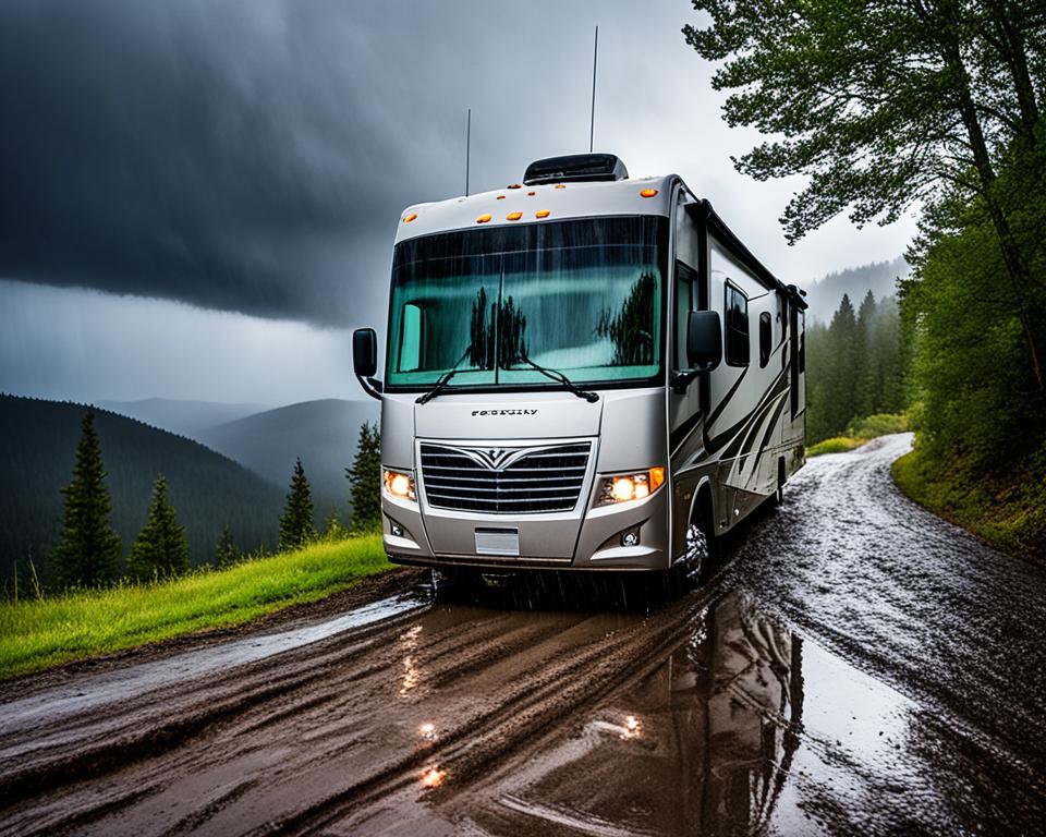 RV positioning in bad weather