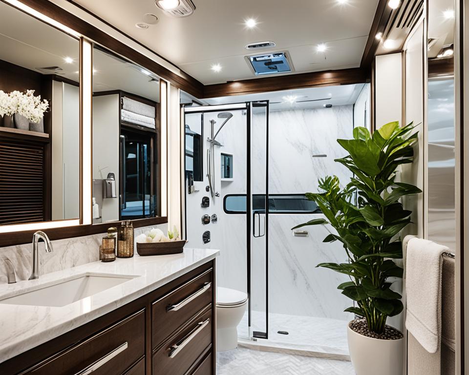 Tiffin Allegro Bus Deluxe Bathroom