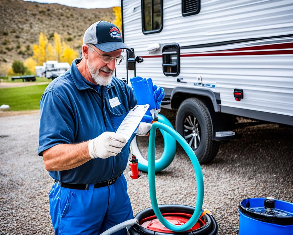 de-winterizing RV water system