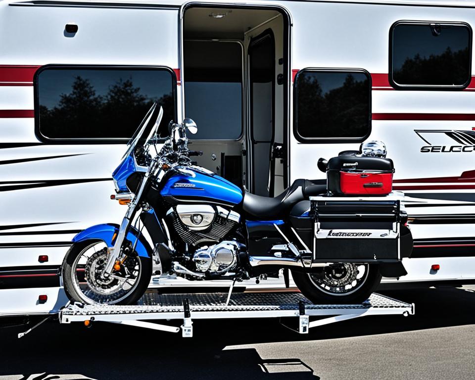 motorcycle carrier for travel trailer