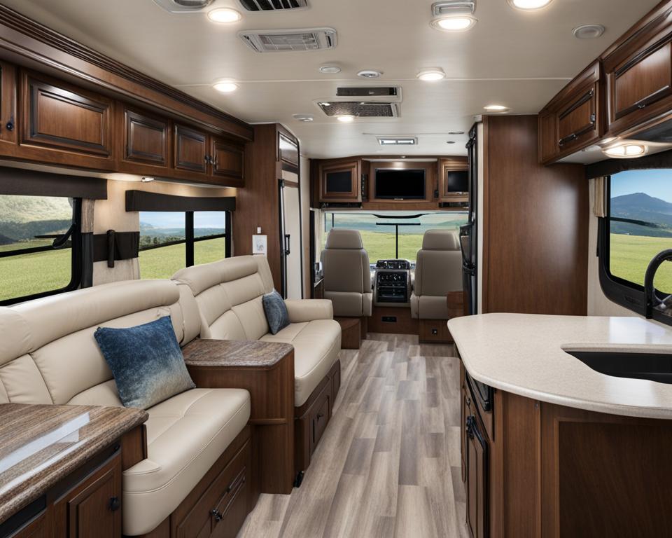 rv with spacious interiors